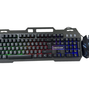 FIRECAM Gaming BACKLIT USB Keyboard & Mouse Combo KM201 - Black
